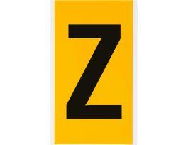Outdoor Vinyl 6 in Black on Yellow Letters Z Card