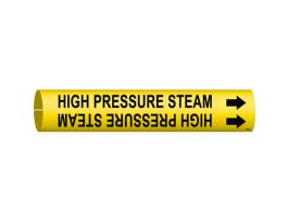High Pressure Steam Pipe Marker, 0.875" H x 0.875" W, Fits Pipes 1.5" Dia. Thru 2.375" Dia.