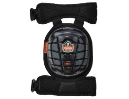 344  Black Short Cap Injected Gel Knee Pads w/ Comfort Straps