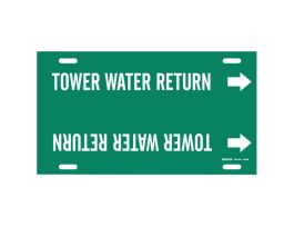 Tower Water Return Pipe Marker, 10" H x 24" W, Fits Pipes 8" Dia. Thru 9.875" Dia.