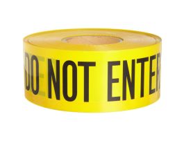 Standard Barricade Tape Roll - Polyethylene, CAUTION DO NOT ENTER, Black on Yellow, 3" x 1000'
