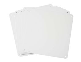 Blank Aluminum Signs, 10.25" H x 10.25" W x 0.035" D, Pack of 10, White