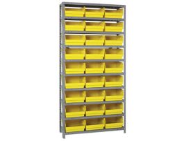 18IN X 36INX75IN 27 YELLOW BINS 6IN BIN