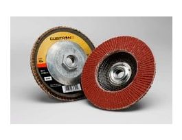 3M™ Cubitron™ II Flap Disc 969F, 80+, T29, 4 in x 5/8 in, 10 ea/Case