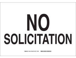 No Solicitation Sign, 10" H x 14" W x 0.06" D