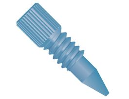 MicroTight Fitting, Micro Headless, Blue PEEK, 360m OD Tubing, 6-32 Coned; 10/PK