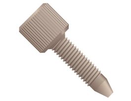 Fingertight One-Piece, Long Thread, Natural PEEK, 1/16" OD Tubing, 10-32 Coned; 10/PK