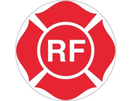 FL TRUSS MARKING PS LABEL "RF", Red on White