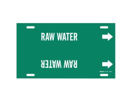 Raw Water Pipe Marker, 10" H x 24" W, Fits Pipes 8" Dia. Thru 9.875" Dia.