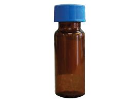 Vial and Cap Kit, 2 mL, Screw Top Amber Glass Vials, PTFE/Silicone Septa, Mass Spec Quality; 100/pk