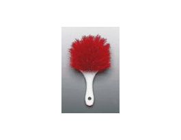 Utility brush with 8" handle, polyester bristles, red