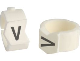 ClipSleeve Wire Markers Size 36 Nylon 4 AWG - 2 AWG, V Pack of 50 Pieces