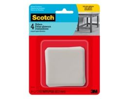 Scotch™ Sliders SP651-NA, Adhesive Hard Square 2.5-In 4/Pk
