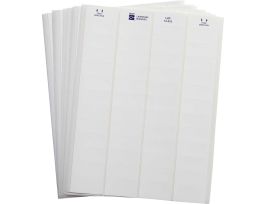 LaserTab Tamper-Evident Polyolefin Lbls 0.833 in H x 1.875 in W White 57/PK
