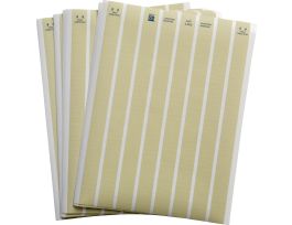 LaserTab High Temp Polyimide Lbls 0.25 in H x 0.8 in W Amber 33/PK