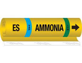 ES VAP AMMONIA LOW Pipe Marker, 26" H x 12" W, Fits Pipes 2.5" Dia. Thru 7.875" Dia.