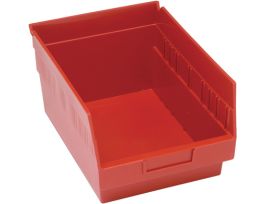 11 5/8INX 8 3/8INX4IN SHELF BIN RED