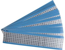 Letters and Numbers Wire Markers Aluminum Foil Legend: 67 to 99, 825 Total