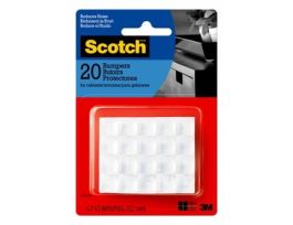Scotch™ Square Bumpers, SP954-NA, 1/2 in, Clear, 20/pk
