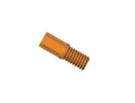 Compact Tubing End Fitting, inverted cone, 1/8"OD, 1/4"-28 UNFM, orng PP; 10/pk