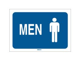 Men Sign, 7" H x 10" W x 0.06" D, Polystyrene