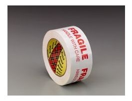 Scotch® Printed Message Box Sealing Tape 3772, White, 48 mm x 100 m, 36/Case