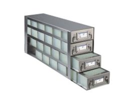 Upright Freezer Drawer Rack for 96 Deep-Well Plates or 1 3/4" Max H Boxes, 6 x 4 Array