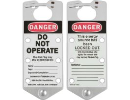 Labeled Group Lockout Hasps, Silver, Pack /5