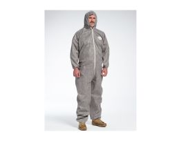 PosiWear M3 Gray Coverall, Elastic Wrist/Ankle, Attached Hood , LG