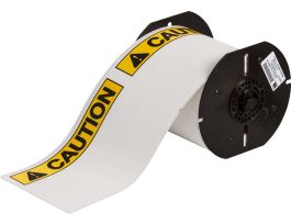 B30 Series ToughWash Metal Detectable Lbls 4in H x 6.25in W BK, YL on WT 100/RL