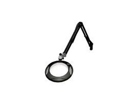LED Illuminated Magnifier, Black, 7.5" circular lens, 100-240 VAC