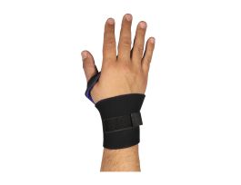 Wrist Support, Light Neoprene with Punched Thumb Loop, OSFM, Black