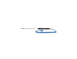 Type-T, Small Dia Surface Probe, 8" L, Mini-Connector, Exposed, 5ft Coil Cord