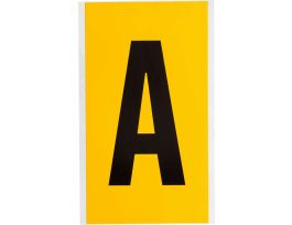 Outdoor Vinyl 6 in Black on Yellow Letters A Card