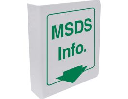 L MSDS Info Sign, 12" H x 9" W x 0.055" D, Polyethylene