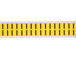 Repositionable Vinyl 0.625 in Black on Yellow, Letters I Card of 32 Labels