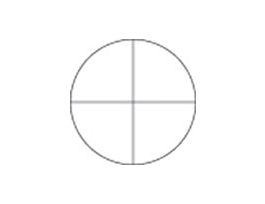 Microscope Eyepiece Reticle, crosshair pattern