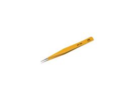 Color Coded Straight Fine Tip AA Tweezers, Yellow, 5.24" L; 1/pk