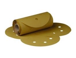 3M™ Stikit™ Gold Film Disc Roll Dust Free, 01375, 6 in, P320, 125 discs per roll, 4 rolls per case