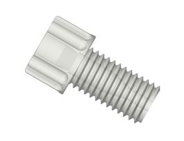 Gripper Fitting, 1/4"-28 UNF(M) flat bottom, 1/8" OD tubing, white; 10/pk