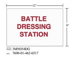 3M™ Diamond Grade™ Damage Control Sign 3MN054DG, "BAT DRES STAT", 12 in x 8 in, 10/Package