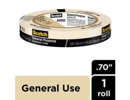 Scotch® General Purpose Masking Tape 2050-18AP, Variable Width x 55m
