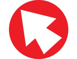 Fire Extinguisher Sign, 4" H x 4" W x 4" Dia x 0.006" D, White on Red, Polyester