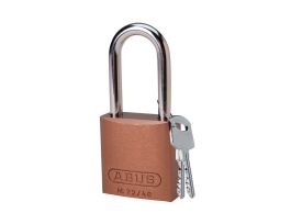 Standard Safety Aluminum Padlock 1.5 in Aluminum Shackle KD Brown