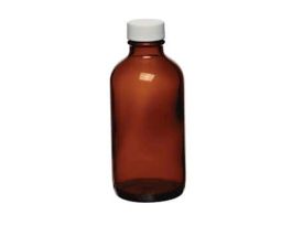 Bottle, Amber Boston Round, 8 oz, 24/cs