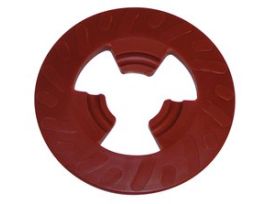 3M™ Disc Pad Face Plate Ribbed 28656, 4 in, Extra Hard Red, 10 ea/Case