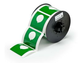 B30 Series Raised Profile Push Button Labels 2.4 in H x 2.4 in W Green 145/RL