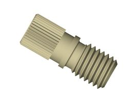 Compact Gripper Fitting, 1/4"-28 UNF(M) flat, 1/8" OD tubing, natural; 10/pk