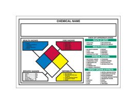 Write-on NFPA Chemical Labels, 3.5" H x 5" W x 0.004" D