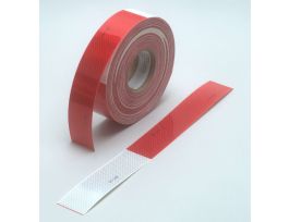 3M™ Diamond Grade™ Conspicuity Markings 983-32, Red/White, 67636, 2 in x 50 yd, kiss-cut every 18 in